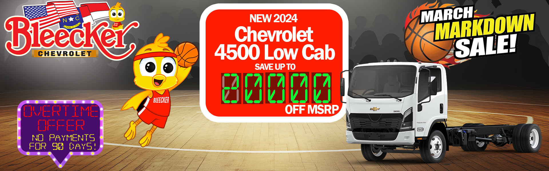 20000 off Low Cab 4500 1tw