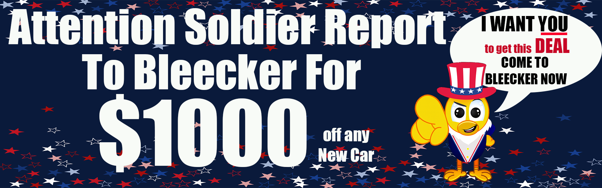 1000 off any new car for military 